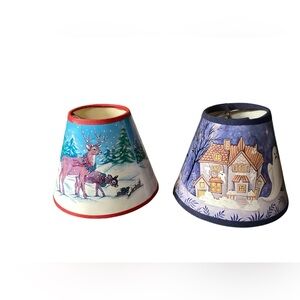 Set of Mini Clip-on Holiday Lampshades Themes (Christmas & Halloween)